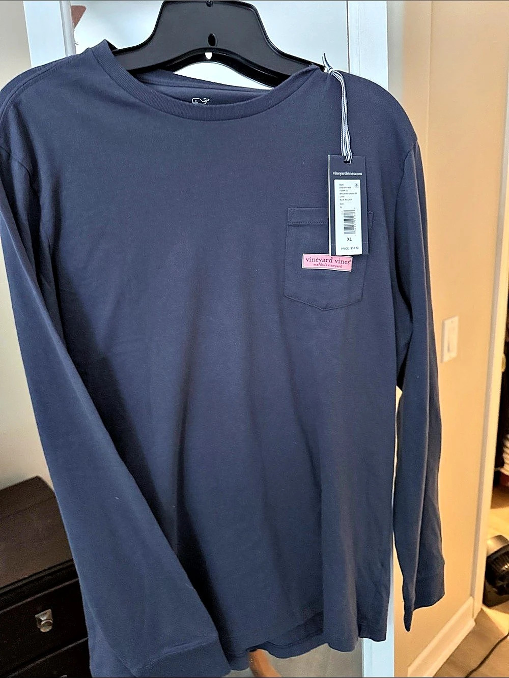 Vineyard Vines Long Sleeve Pocket Tee Blue XL
